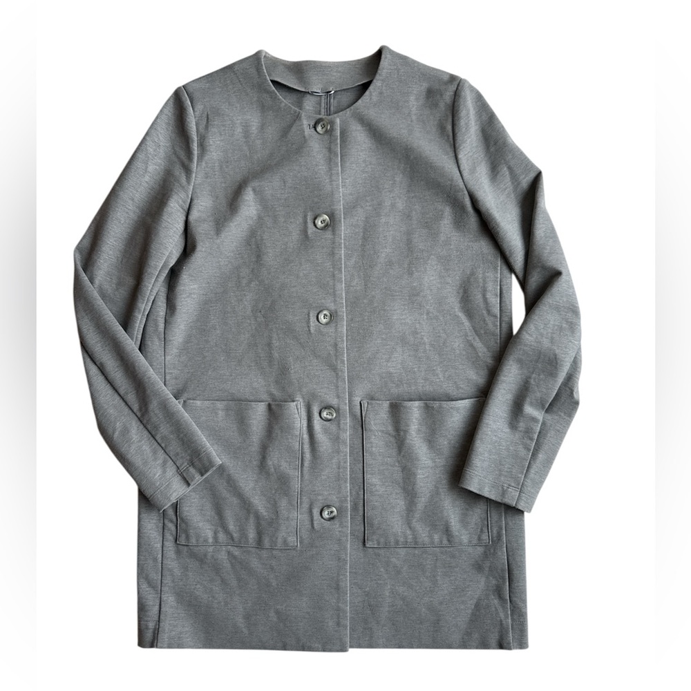 Kit And Ace Light Grey Cardigan Front Pockets Stretchy GUC Size S/M